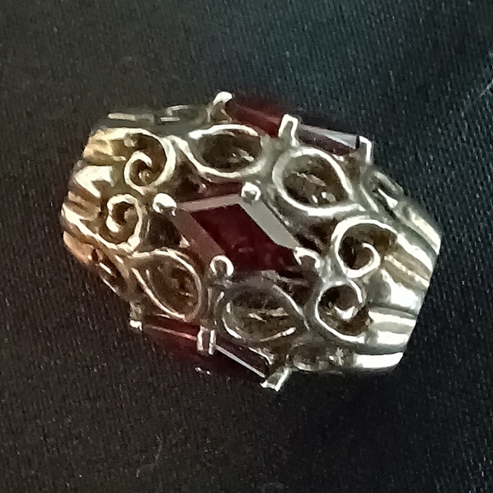 Filigree Garnet Charm